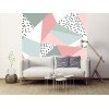 Papier peint graphique scandinav pastel